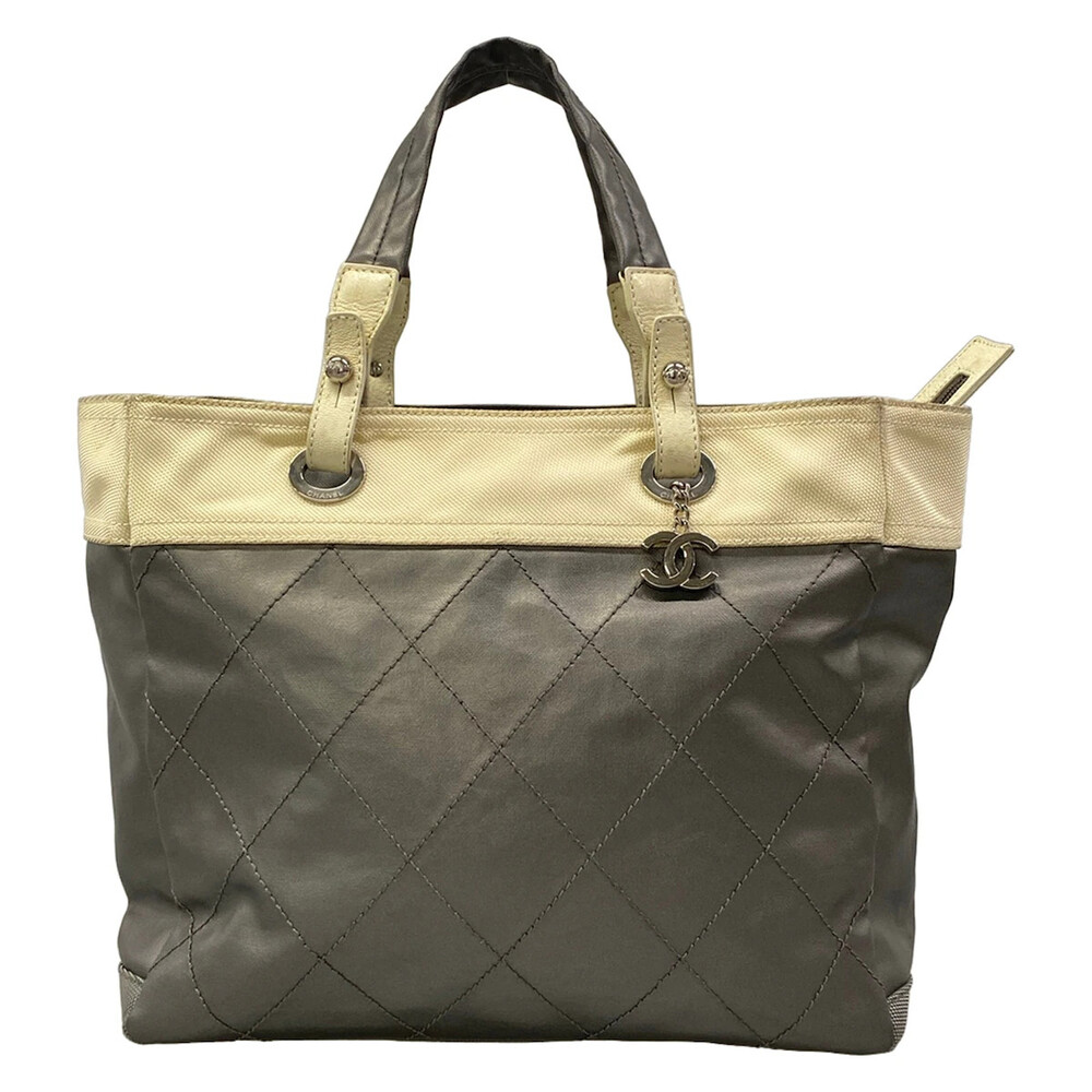 Chanel Paris Biarritz Tote Mm Dark Gray #324762C10B